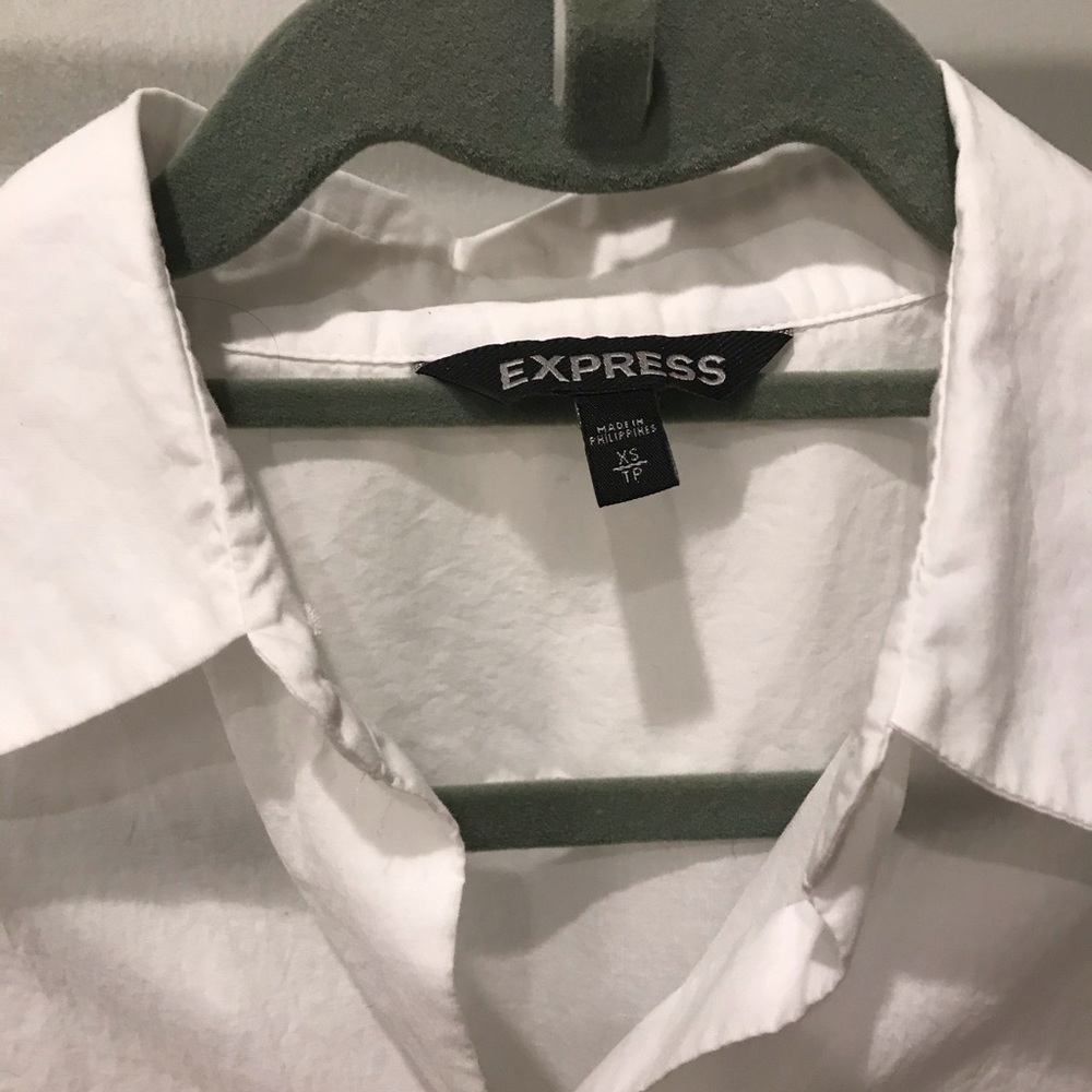 Express oversized white button up - Picture 2 of 2